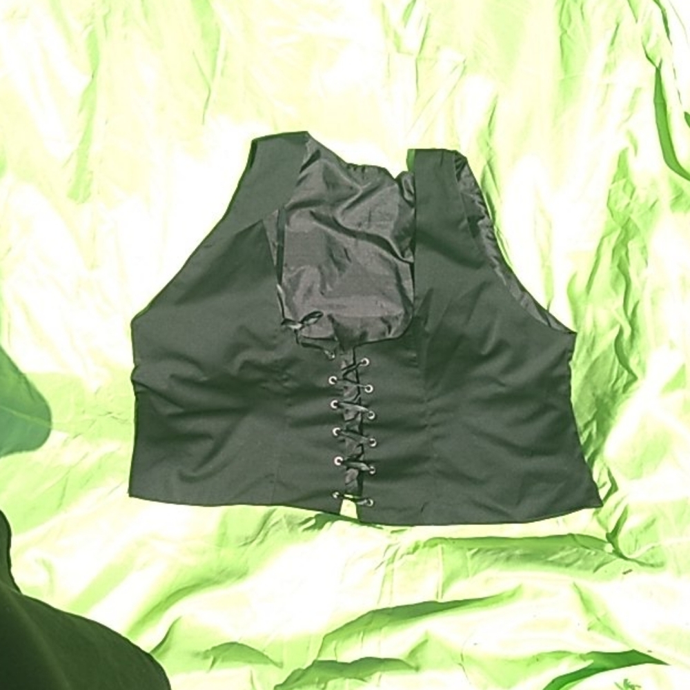 Black boho vest